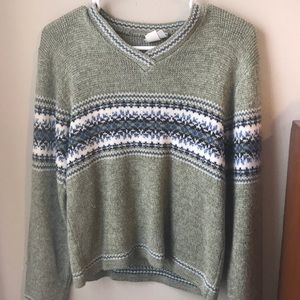 Green cropped sweater